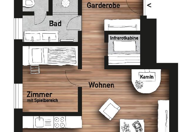 Appartement in Brand - Gartenferienwohnung Murmele Appartement in Brand - Gartenferienwohnung Murmele