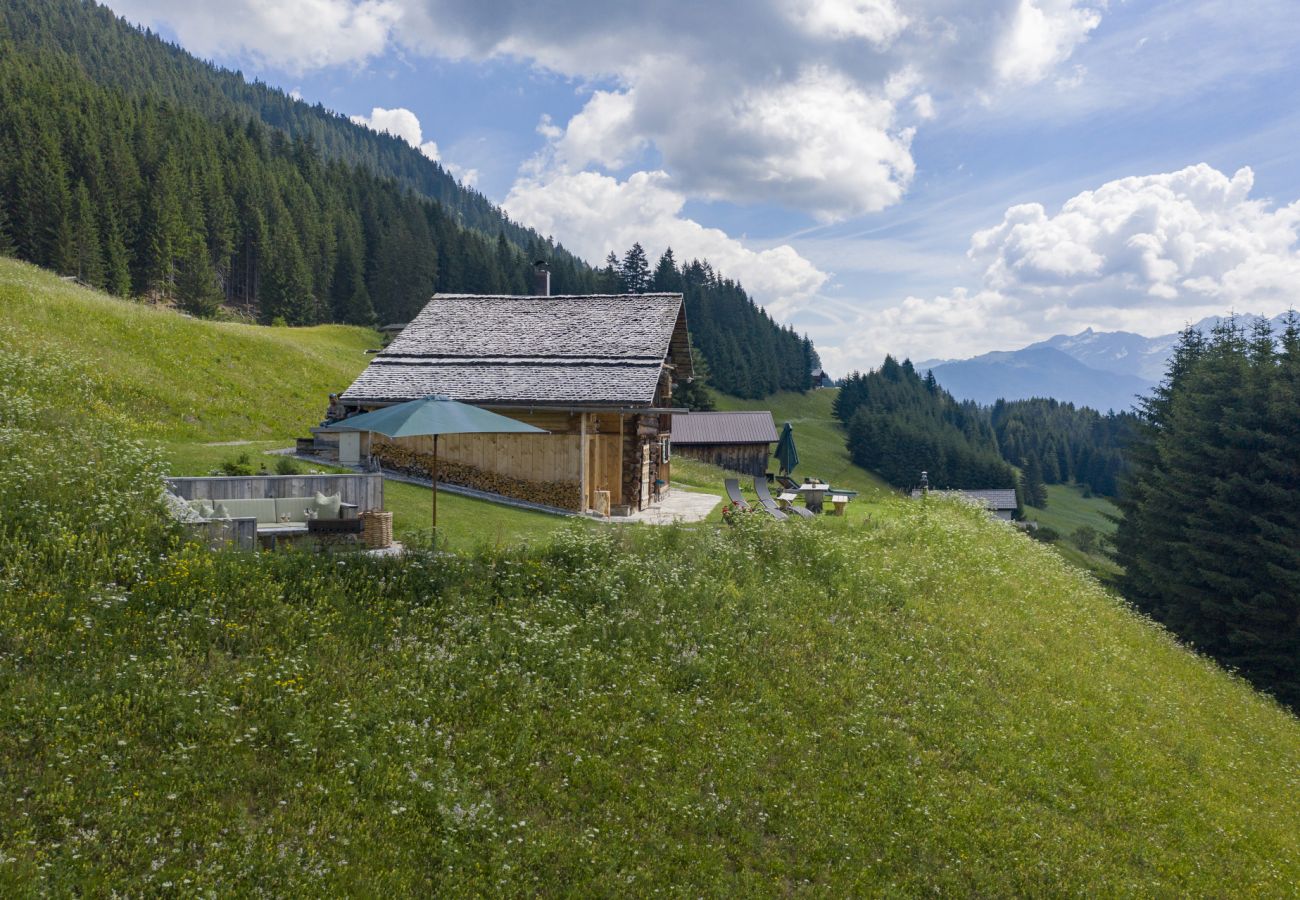 Ferienhaus in Bartholomäberg - Detached Timber Panorama Winter Mountain House