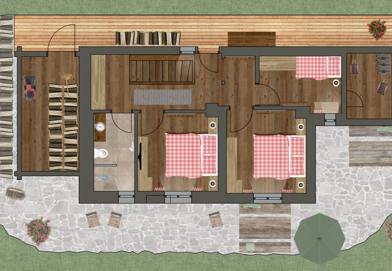 Ferienhaus in Bartholomäberg - Detached Timber Panorama Winter Mountain House